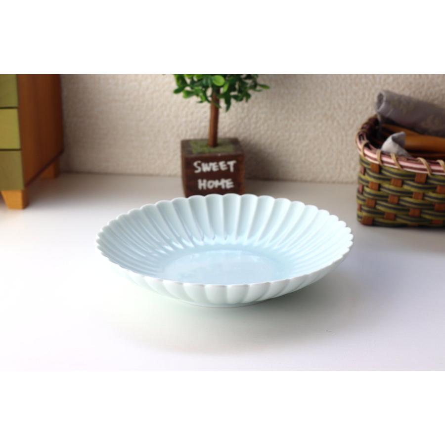 菊花和膳 中皿 18cm 日本製 美濃焼 プレート ラウンド 丸皿 平皿 リム