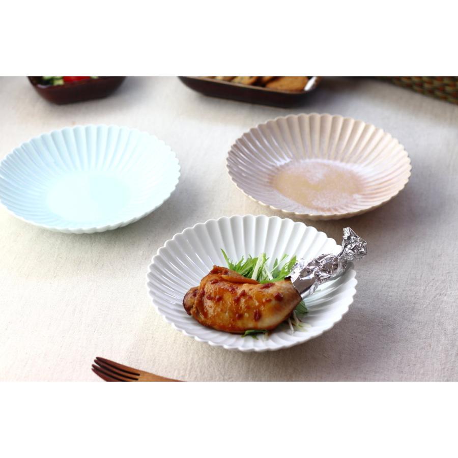 菊花和膳 大皿 21cm 日本製 美濃焼 中皿 和皿 深皿 パスタプレート