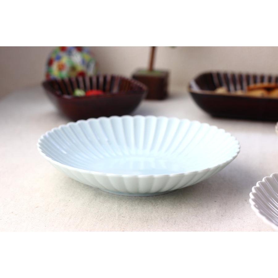 菊花和膳 大皿 21cm 日本製 美濃焼 中皿 和皿 深皿 パスタプレート