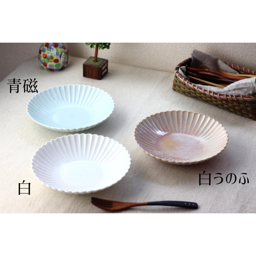 菊花和膳 大皿 21cm 日本製 美濃焼 中皿 和皿 深皿 パスタプレート