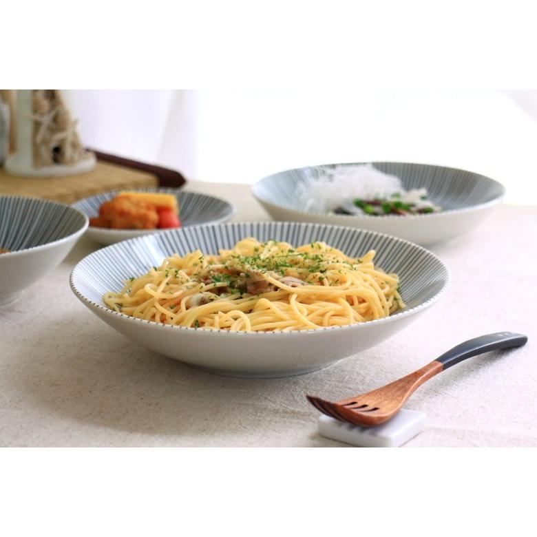 黒十草 7寸パスタ皿 国産 美濃焼 平型7.0深皿 和皿 丸皿 大鉢 ボール