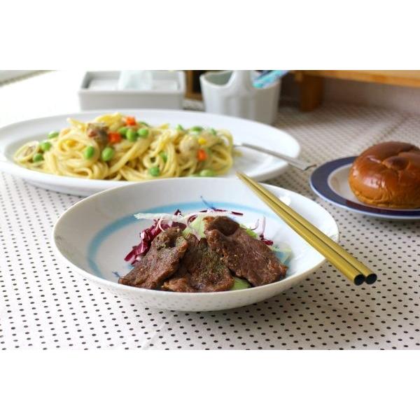 メダカ 7寸麺鉢 国産 美濃焼 愛らしい夏の器です パスタ鉢 中鉢 カレー