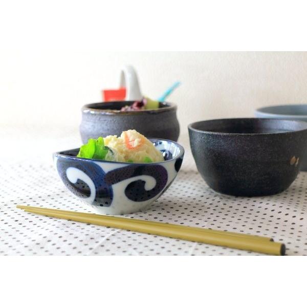鳴門唐草 楕円3.5寸鉢 国産 美濃焼 小鉢 小分け鉢 小器 小椀 サラダ鉢