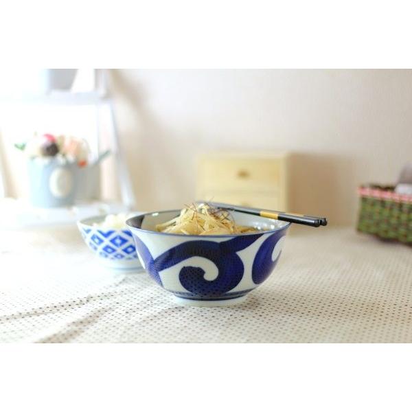 鳴門唐草 深口ラーメン鉢 国産 美濃焼 うどん鉢 そば 丼 どんぶり 鉢