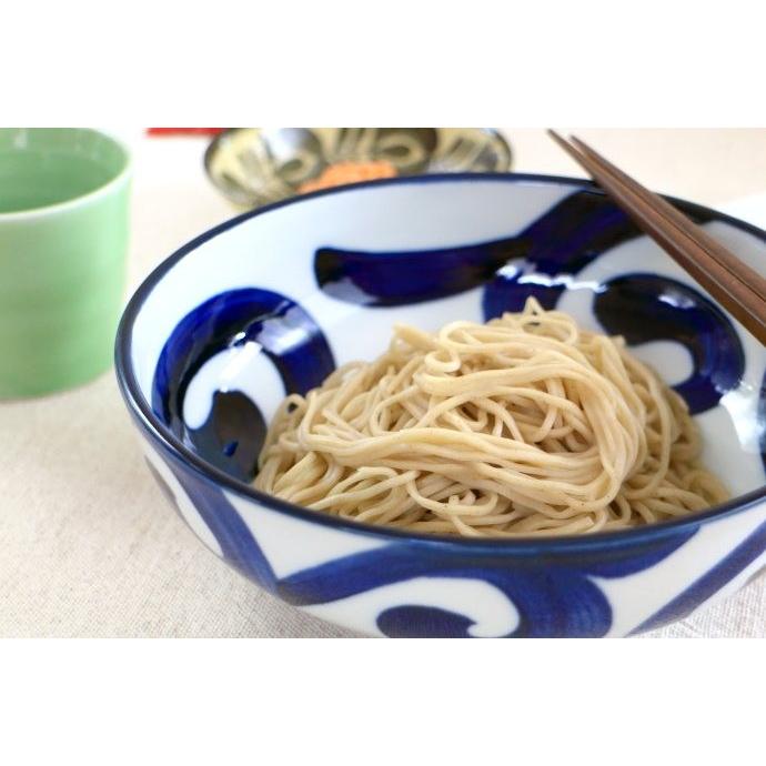 鳴門唐草 6.5寸麺鉢 国産 美濃焼 蕎麦 うどん 夏食器 丼 カツ丼 煮物鉢