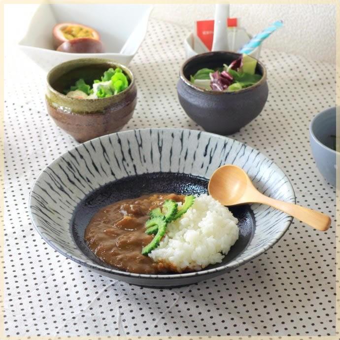 黒潮 8寸大鉢 国産 美濃焼 パスタボール 大鉢 煮物鉢 ボール サラダ 