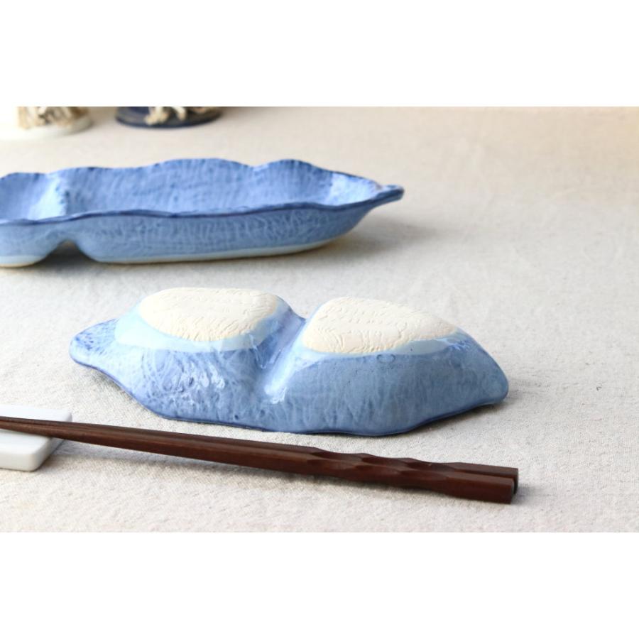 瀬戸焼小皿20皿 均窯 仕切りおかず二品皿 9.7cm 日本製 瀬戸焼 定番商品 二品皿(小