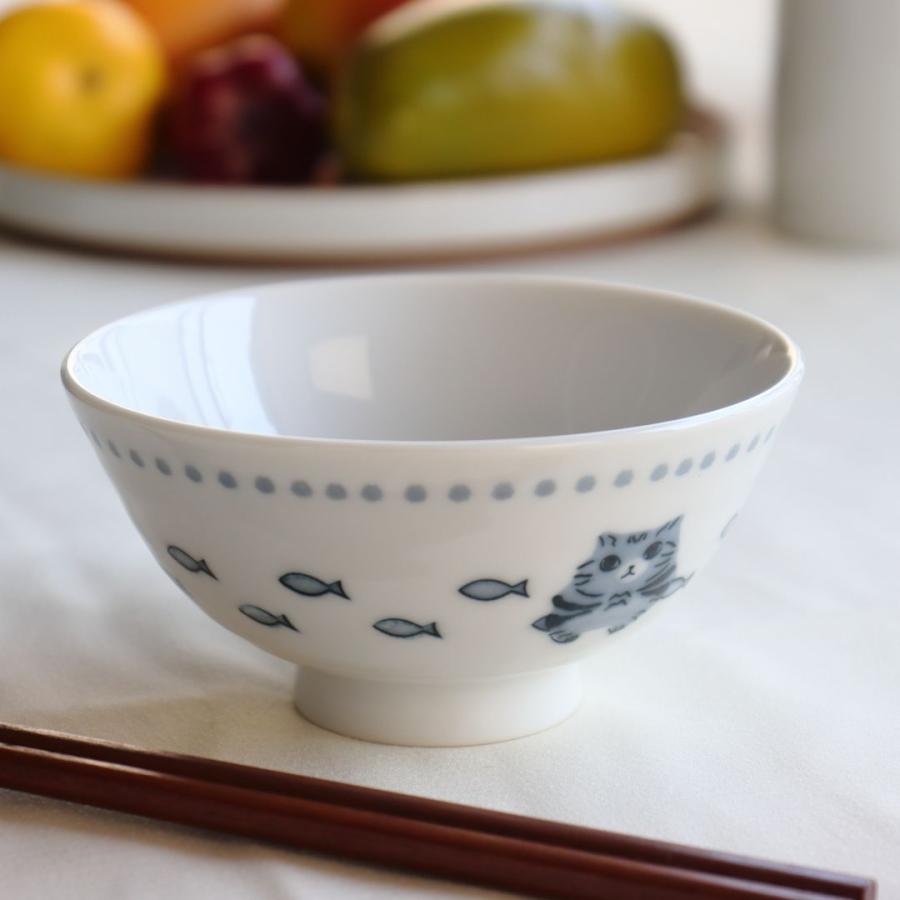 美濃焼お茶碗 ネコ魚 日本製 美濃焼 飯碗 ご飯 お椀 ご飯茶碗 茶わん
