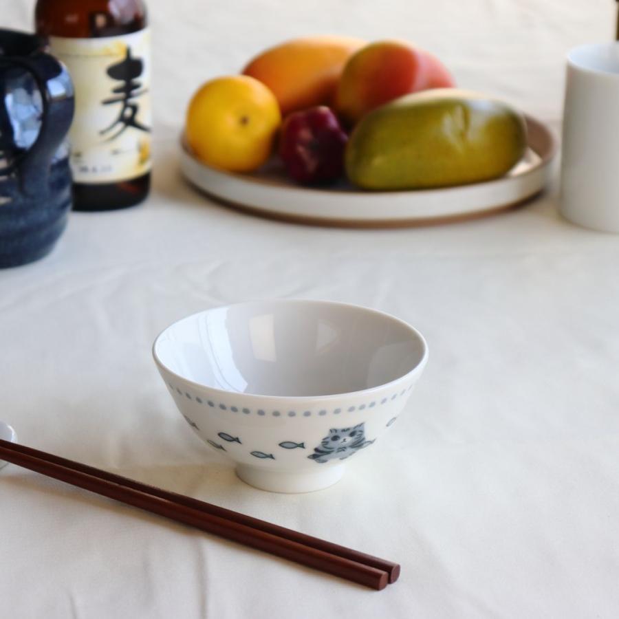美濃焼お茶碗 ネコ魚 日本製 美濃焼 飯碗 ご飯 お椀 ご飯茶碗 茶わん