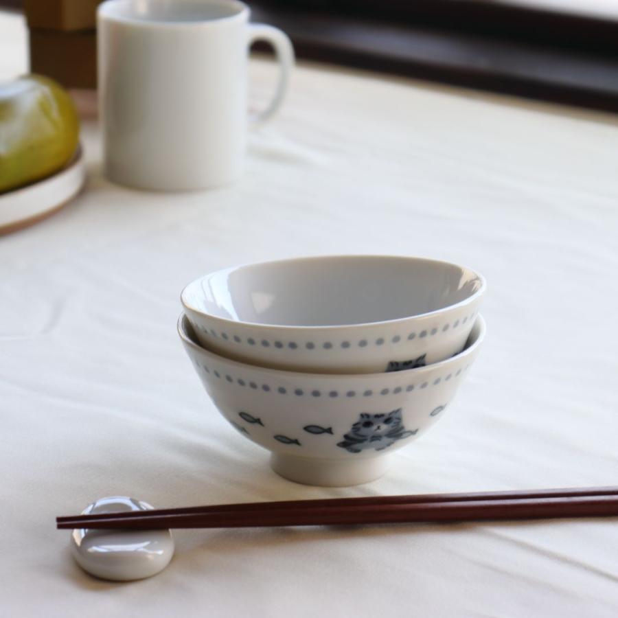 美濃焼お茶碗 ネコ魚 日本製 美濃焼 飯碗 ご飯 お椀 ご飯茶碗 茶わん