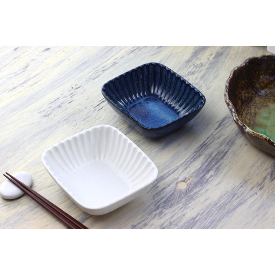 白結晶と窯変紺 長角小鉢 13cm 日本製 美濃焼 小鉢 小分け鉢 小付け 小