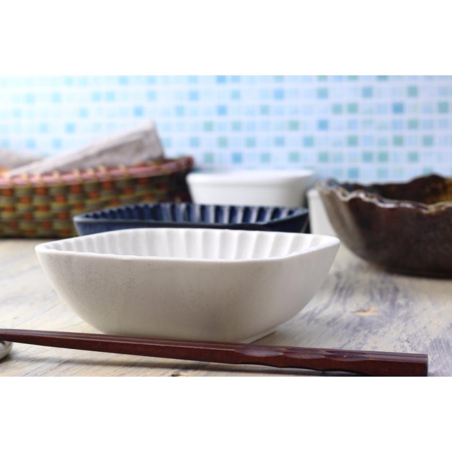 白結晶と窯変紺 長角小鉢 13cm 日本製 美濃焼 小鉢 小分け鉢 小付け 小