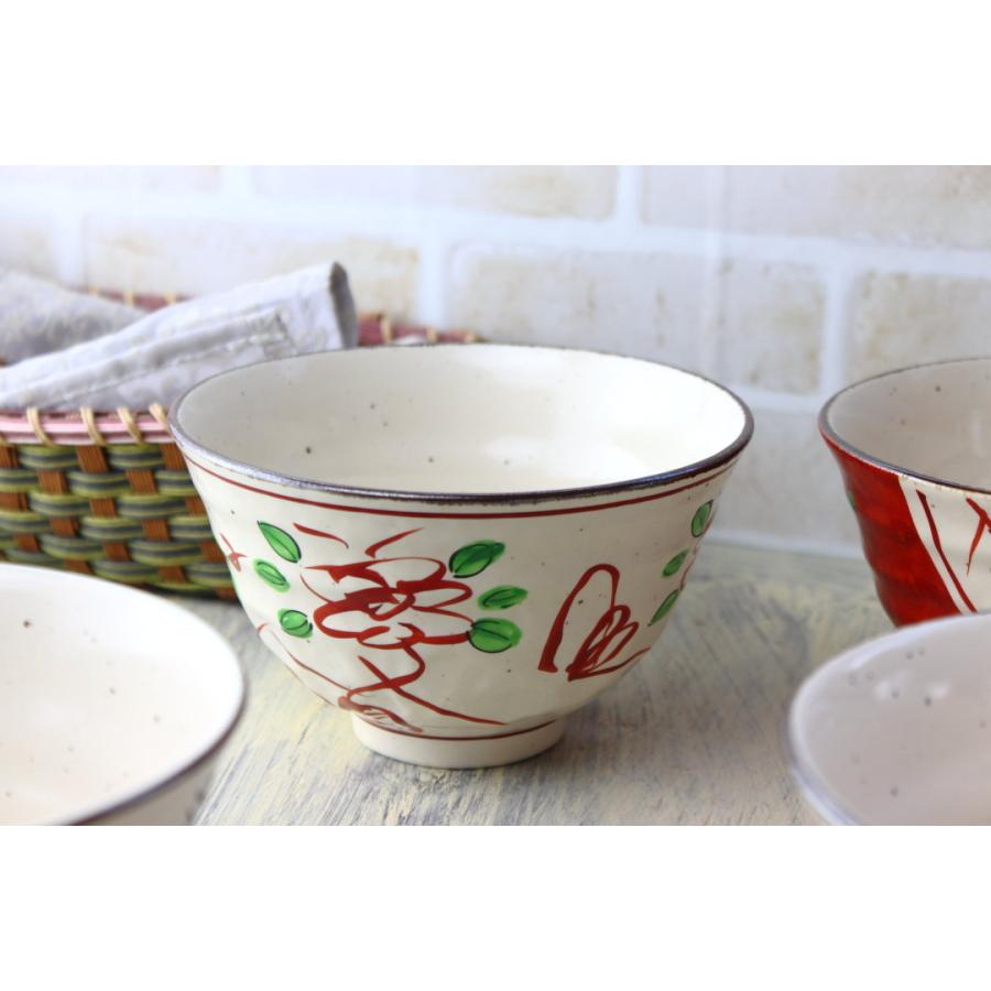 赤絵三善 和食丼におすすめの美濃焼手描き5寸丼 日本製 美濃焼 15cm