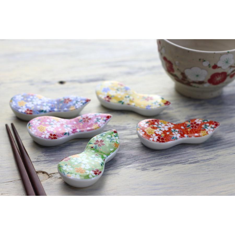 京友禅箸置き 日本製 美濃焼 箸置き はしおき カトラリー レスト 箸
