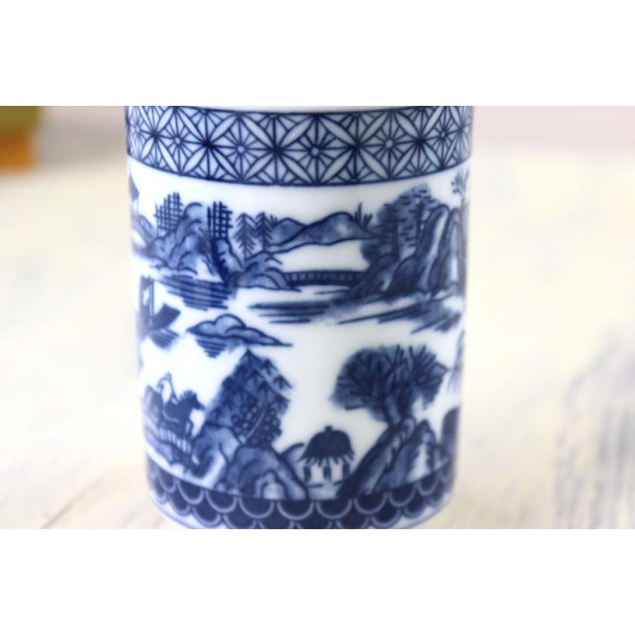 和の風景画藍染湯呑み 180ml 日本製 美濃焼 湯のみ 湯呑 湯飲み ゆのみ