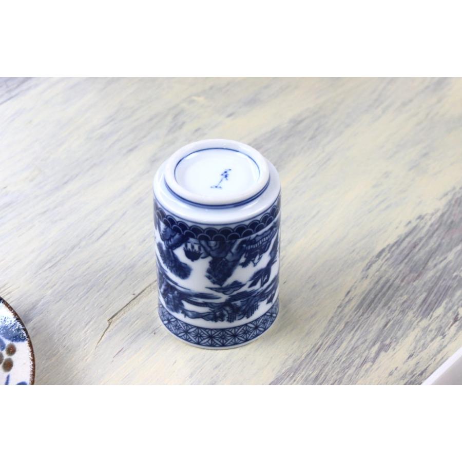 和の風景画藍染湯呑み 180ml 日本製 美濃焼 湯のみ 湯呑 湯飲み ゆのみ