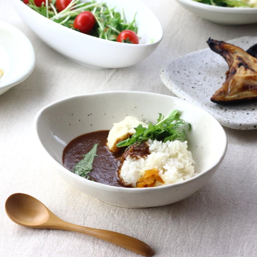 エッグベース灰刷毛ボール 22cm 日本製 美濃焼 パスタ皿 カレー皿 深皿