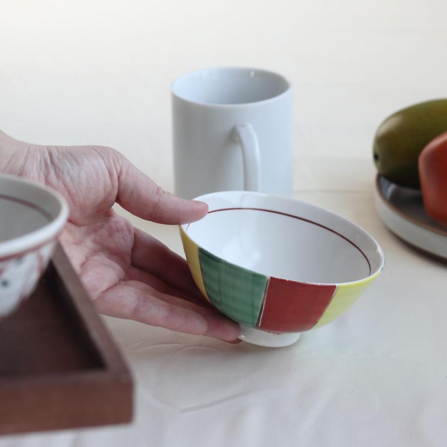 赤絵三善 料亭の飯碗 日本製 美濃焼 飯碗 ご飯 お椀 ご飯茶碗 茶わん