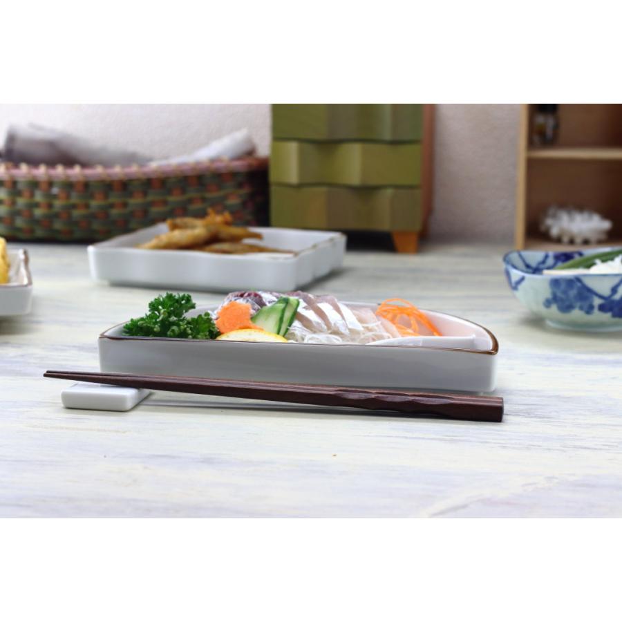 渕サビ和膳 半月仕切り皿 20.5cm 日本製 美濃焼 仕切り皿 仕切り