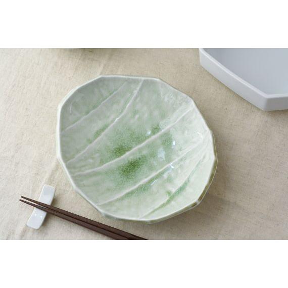 緑釉ジャバラ盛皿 国産 美濃焼 中皿 中鉢 刺し身鉢 和食 和食器 緑釉