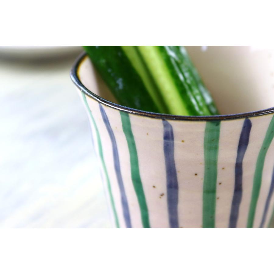 彩り十草の和食器そば猪口 日本製 美濃焼 定番商品 カラフルな十草模様