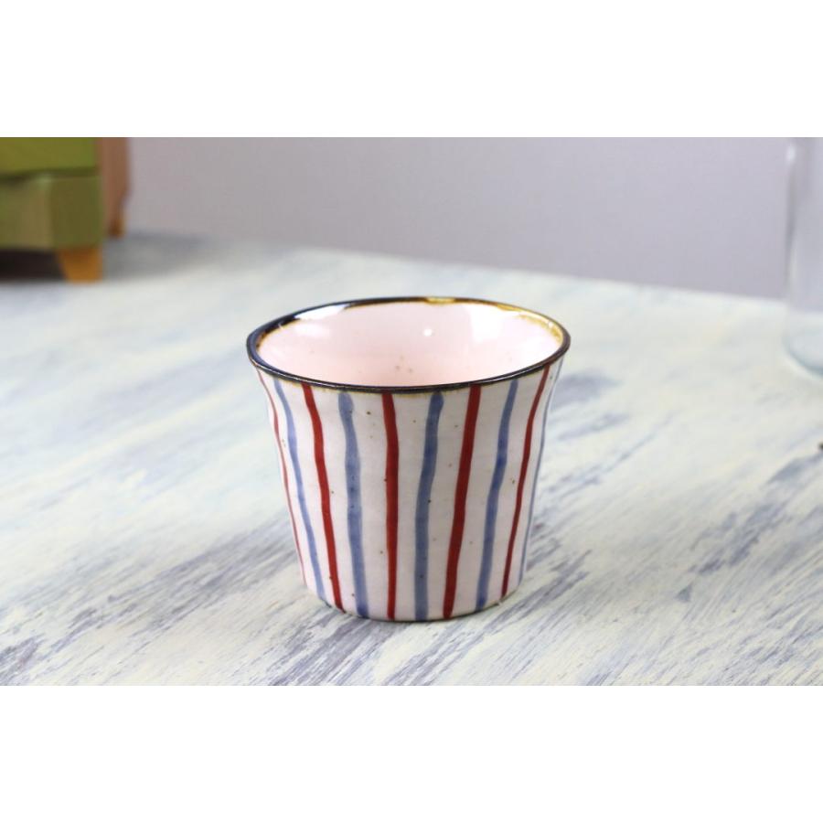 彩り十草の和食器そば猪口 日本製 美濃焼 定番商品 カラフルな十草模様