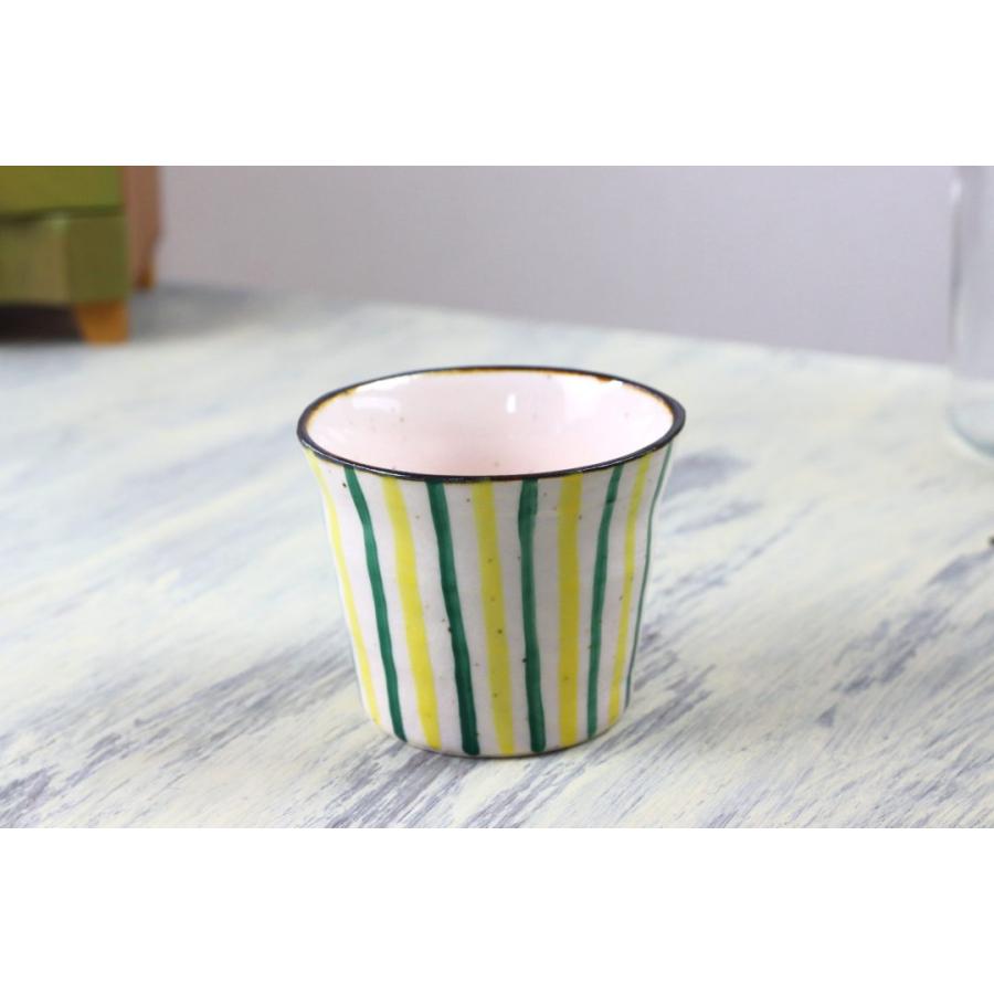 彩り十草の和食器そば猪口 日本製 美濃焼 定番商品 カラフルな十草模様