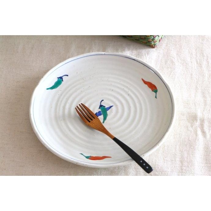 平型からし特大丸皿 国産 美濃焼 2〜4人前のお寿司が盛れます 大きいお