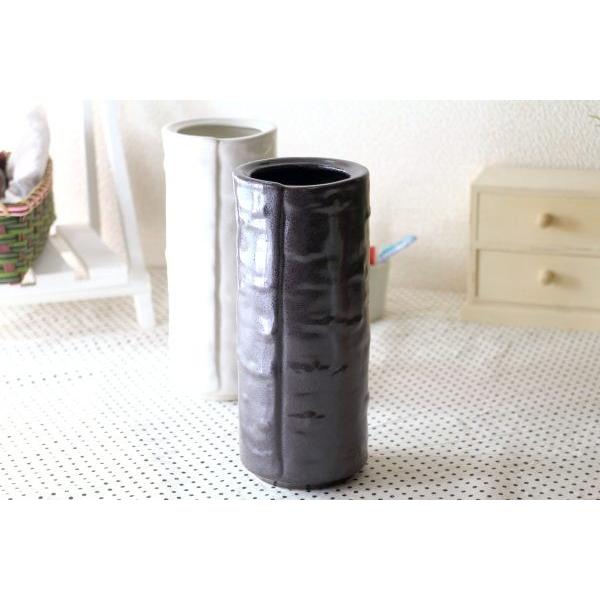 美濃焼丸花瓶 黒 国産 美濃焼 花器 フラワーベース 花入れ 花束 定番