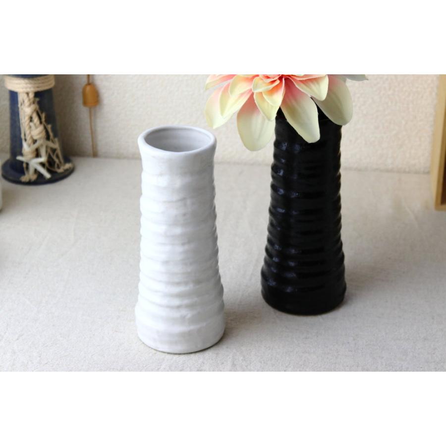 美濃焼細長花瓶 日本製 美濃焼 定番商品 花器 フラワーベース 花入れ