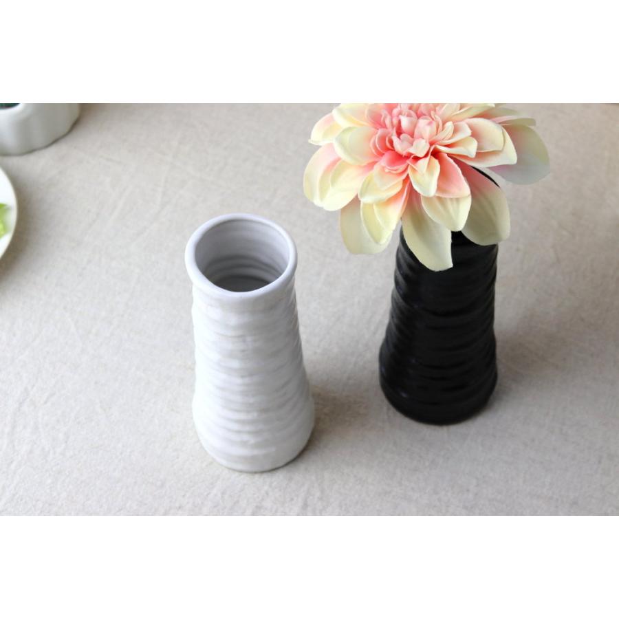 美濃焼細長花瓶 日本製 美濃焼 定番商品 花器 フラワーベース 花入れ