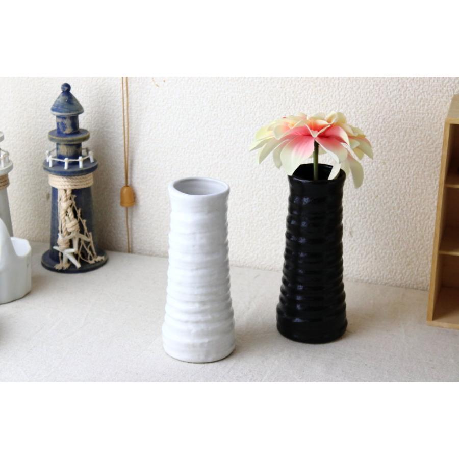 美濃焼細長花瓶 日本製 美濃焼 定番商品 花器 フラワーベース 花入れ