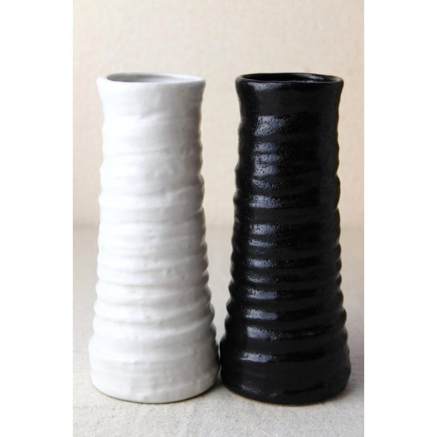 美濃焼細長花瓶 日本製 美濃焼 定番商品 花器 フラワーベース 花入れ