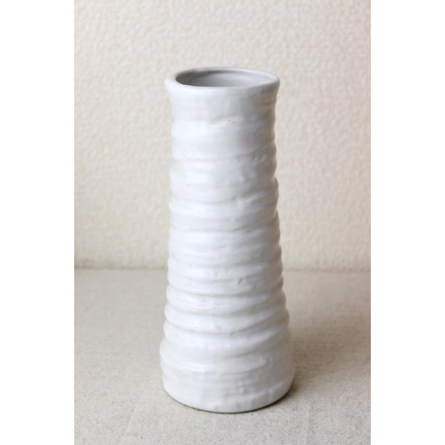 美濃焼細長花瓶 日本製 美濃焼 定番商品 花器 フラワーベース 花入れ