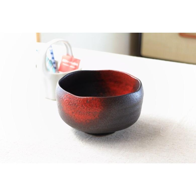 天目茶碗　赤茶　 抹茶碗　茶道具　お碗　飴釉　陶器　器　茶器　茶道　作家不明 抹茶碗 赤吹天目 お取り寄せ 国産 美濃焼 抹茶 まっちゃ お茶 作法 和