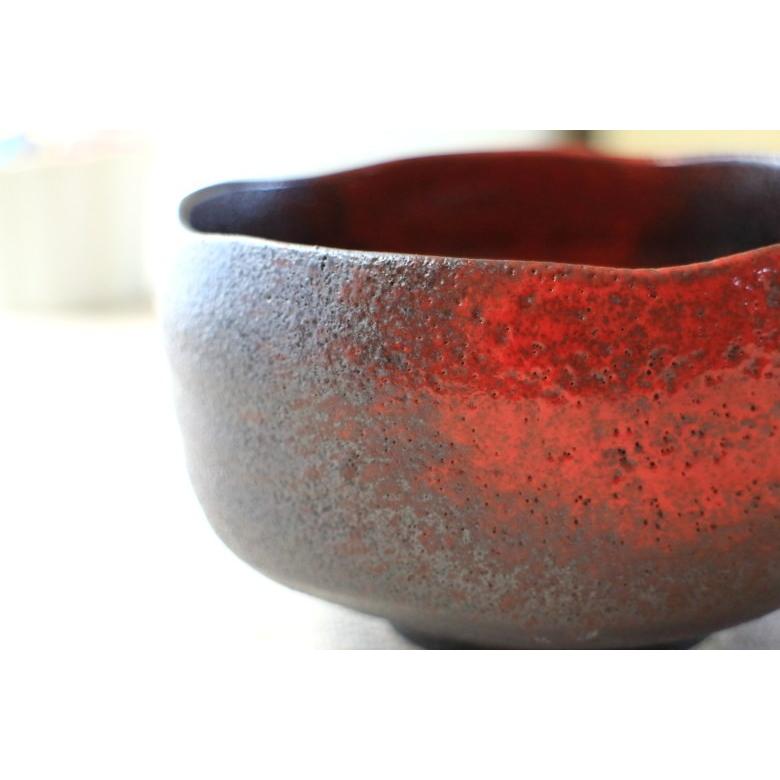 抹茶碗 赤吹天目 お取り寄せ 国産 美濃焼 抹茶 まっちゃ お茶 作法 和