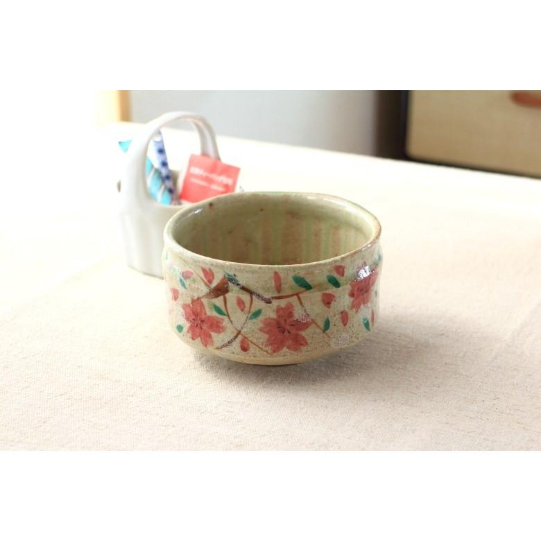 手描抹茶碗 桜 お取り寄せ 国産 美濃焼 抹茶 まっちゃ お茶 作法 和