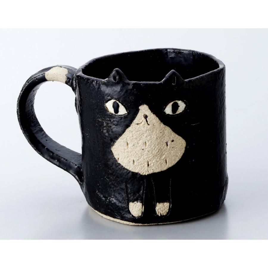 黒猫と白猫 手作りマグカップ お取り寄せ マグ マグカップ オフィス