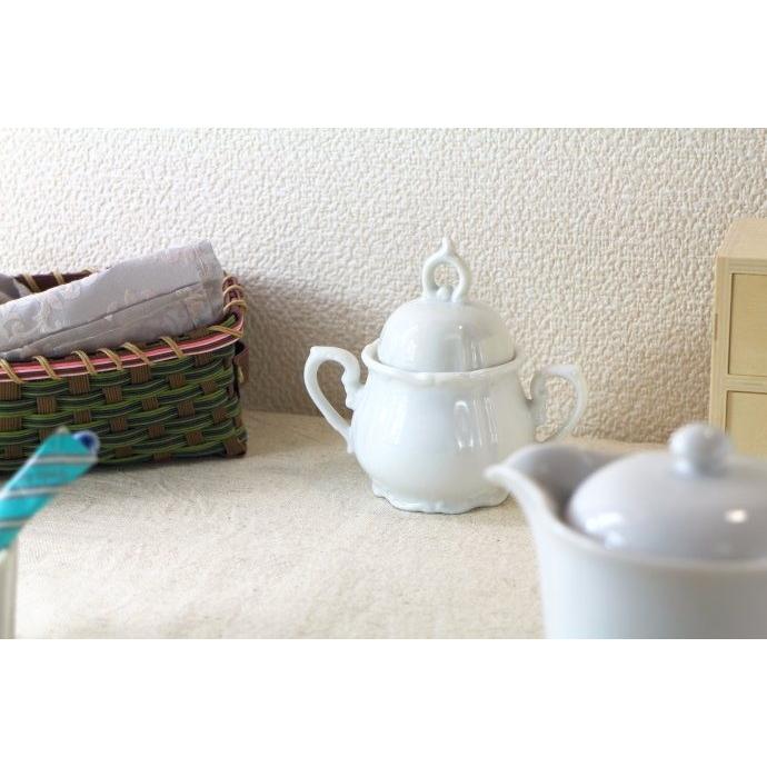 アンティーク調のシュガーケース 国産 瀬戸焼 シュガーポット