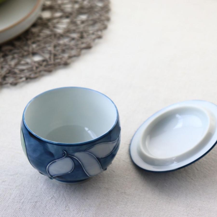 有田焼 蓋付き湯呑み リーフ 日本製 美濃焼 瀬戸焼 和食器 和風 湯のみ