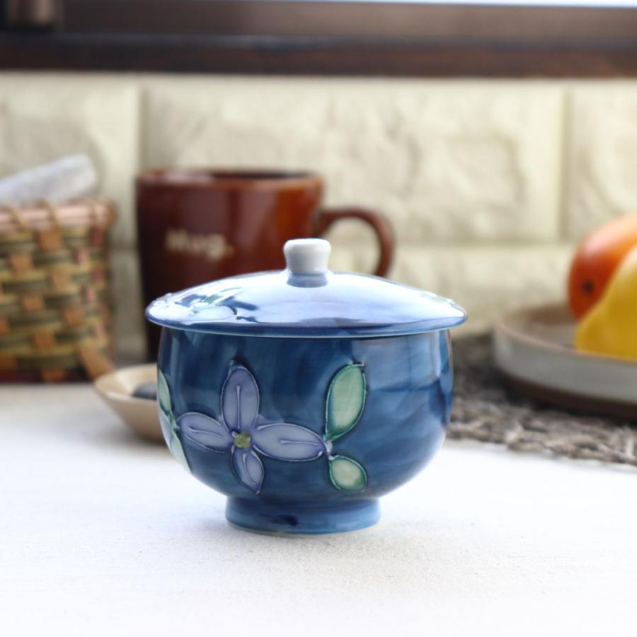 有田焼 蓋付き湯呑み 四葉 日本製 美濃焼 瀬戸焼 和食器 和風 湯のみ