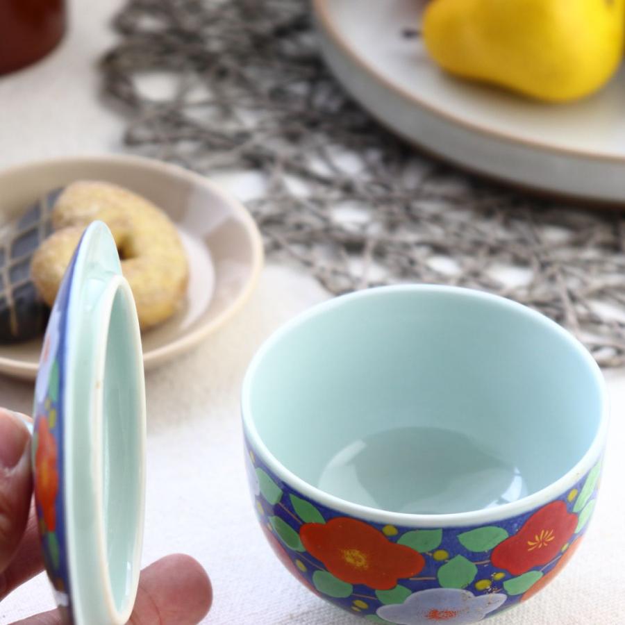 有田焼 蓋付き湯呑み 朱華 日本製 美濃焼 瀬戸焼 和食器 和風 湯のみ
