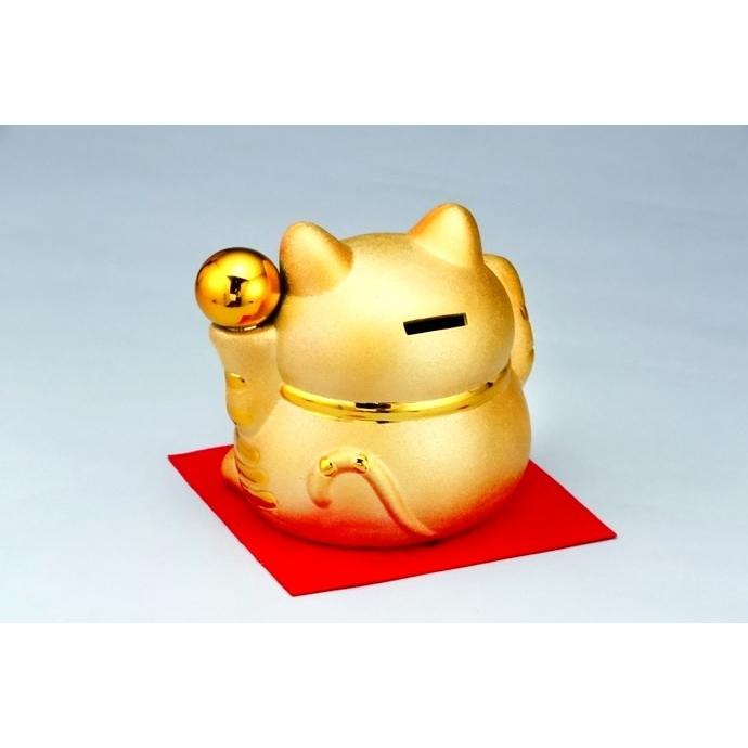 金運招き猫大(金球) MR218 お取り寄せ 陶器 置物 貯金箱 金運招き猫大(金球) MR218 お取り寄せ 陶器 置物 貯金箱