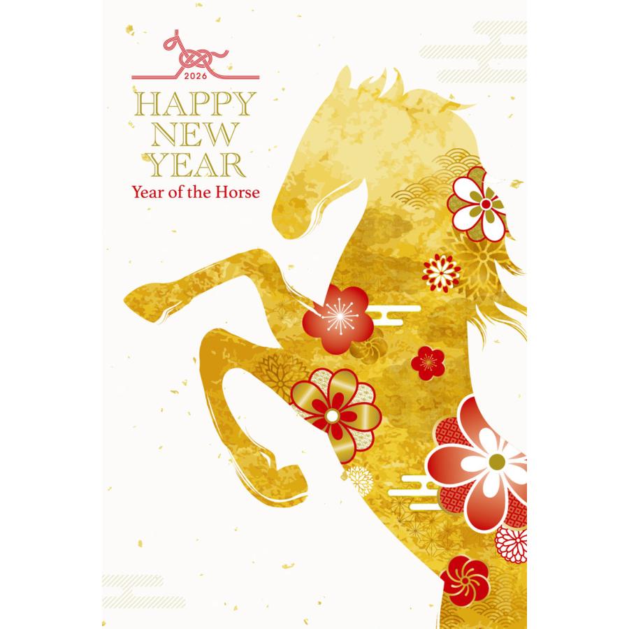 ボビータカシマ　 午年　イヤープレート　Year of the Horse ビードロ金彩 福巳 N33 ガラス 干支 置き物 午 ウマ うま 午年 うま年