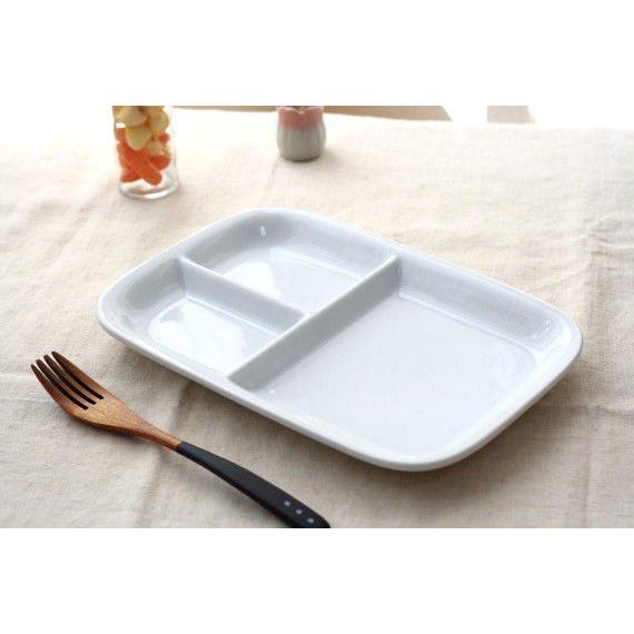 とても使いやすい三仕切りシンプルランチプレート 大人気ランチ