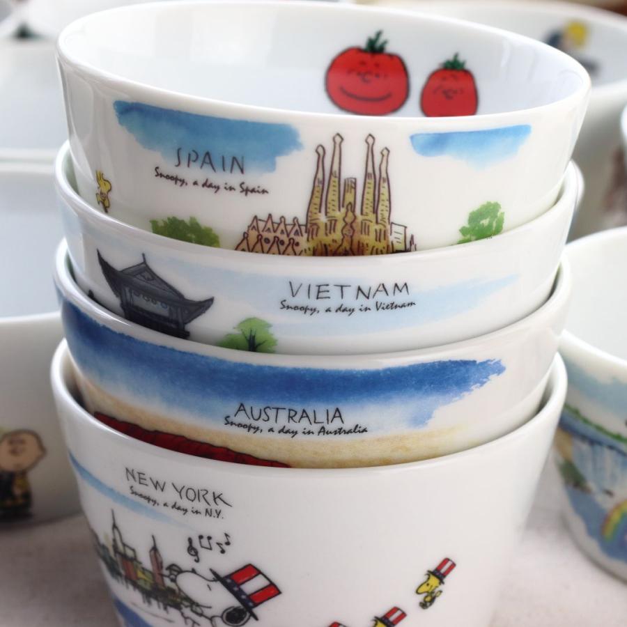 スヌーピー 世界旅行シリーズ 蓋付き保存ボウル 日本製 美濃焼 瀬戸焼