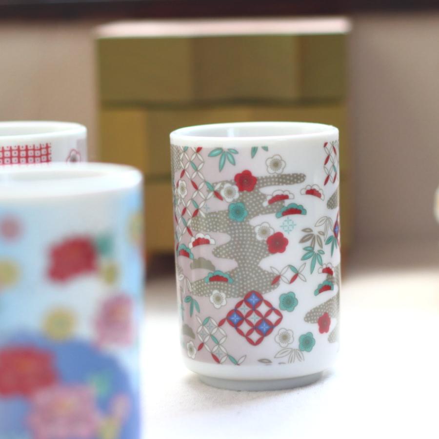 和の色彩が華やかほっこり湯呑み 180ml 日本製 美濃焼 湯のみ 湯呑