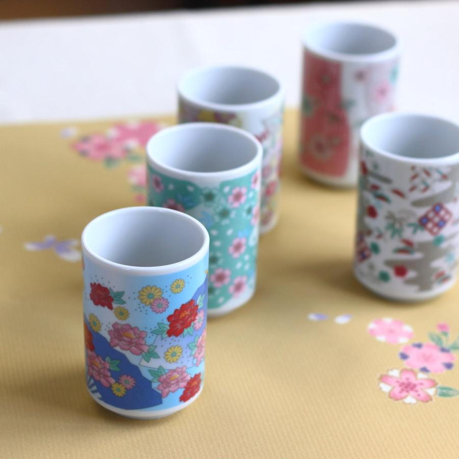 和の色彩が華やかほっこり湯呑み 180ml 日本製 美濃焼 湯のみ 湯呑