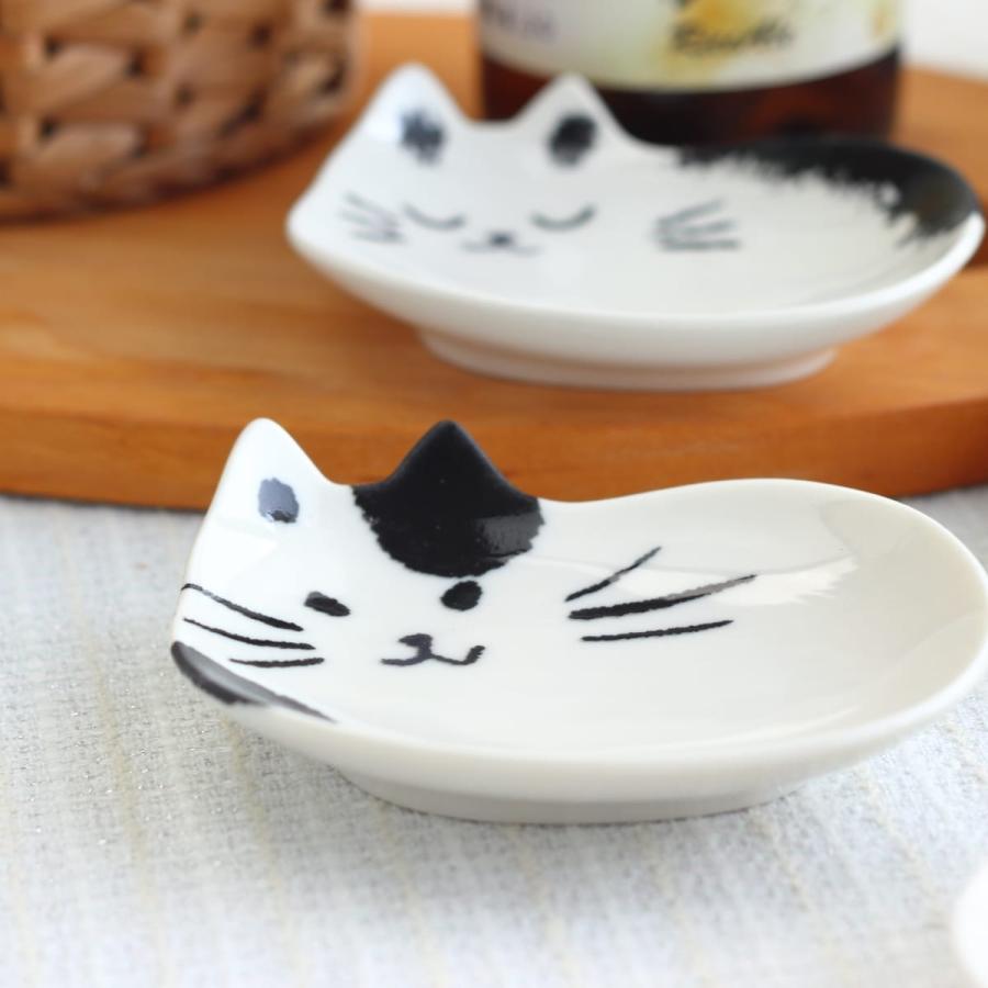 ねこづくし 暮らしに馴染む手書き風の和食器豆皿 5枚セット メール便