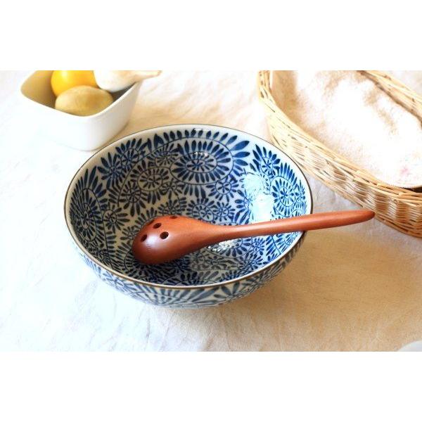 藍染タコ唐草 麺鉢 国産 美濃焼 古来からある伝統の柄 大鉢 ボール